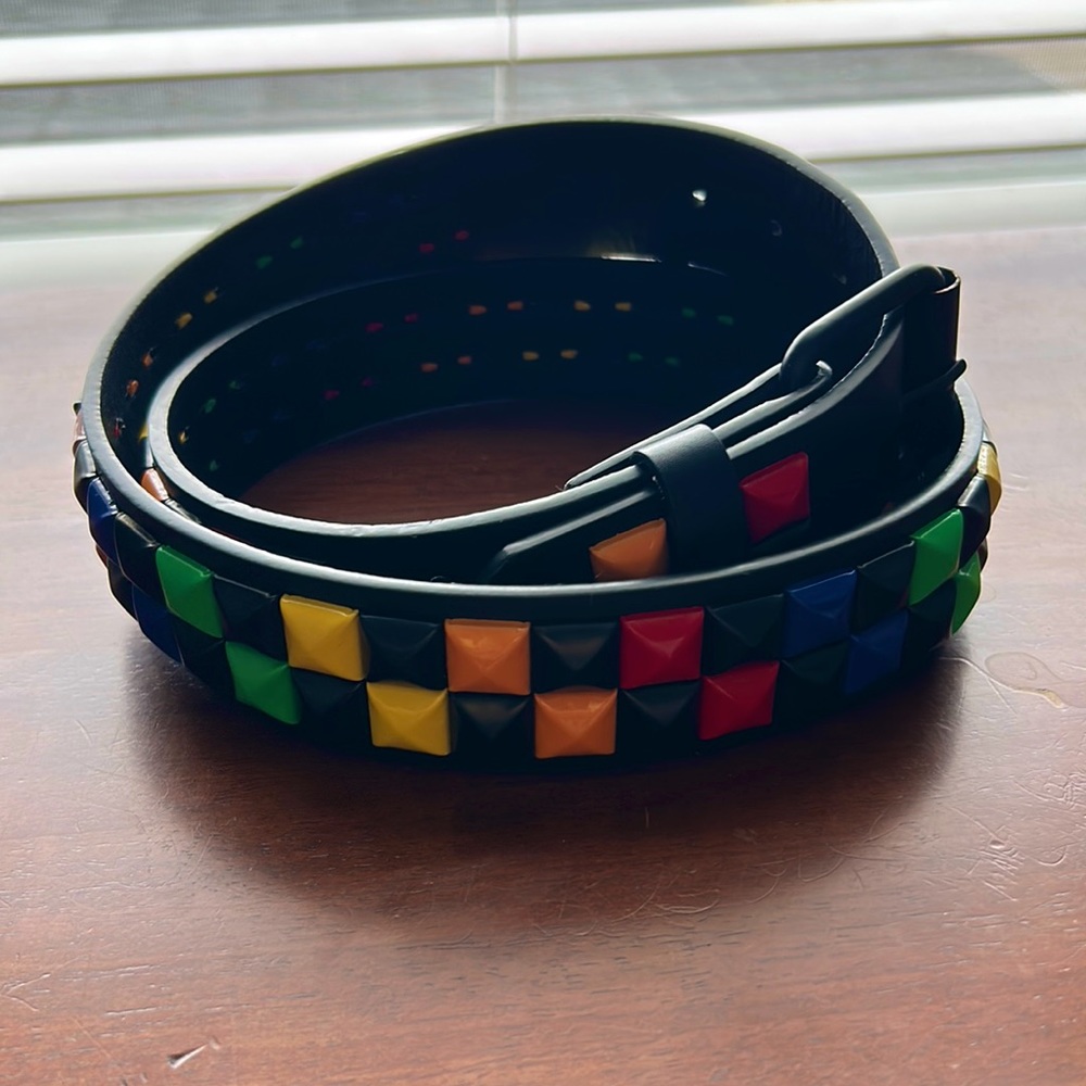 Hot Topic - Rainbow Colored Studded Belt